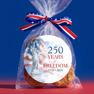 Amerikas Halb-Quinquennat 250 Jahre Freiheit Runder Aufkleber