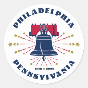 Amerikas Jubiläumsfeier "Liberty Bell 1776" Runder Aufkleber