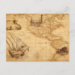 Amerikas Karte Vintag