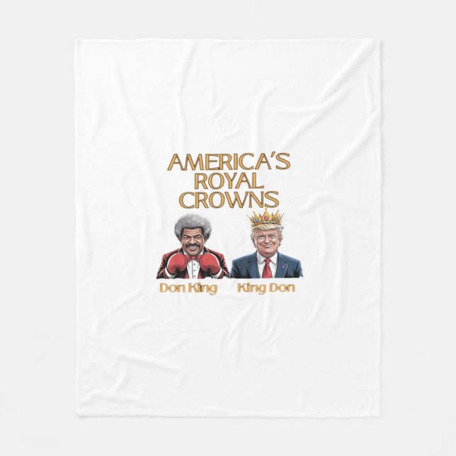 Amerikas Kronen und Don-Grafik Fleecedecke (Vorderseite)