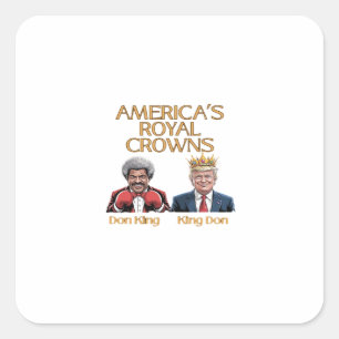 Amerikas Kronen und Don Grafik Quadratischer Aufkleber