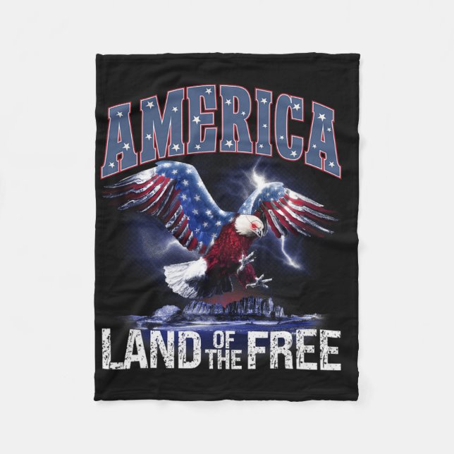 Amerikas Land der 4. Juli Unabhängigkeit Fleecedecke (Vorderseite)