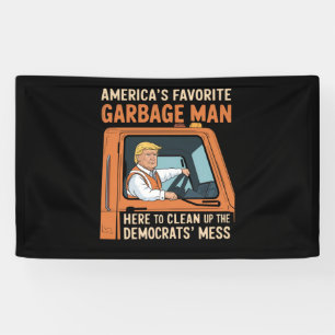 Amerikas Lieblings-Müllmann Trump 45 47 USA Banner