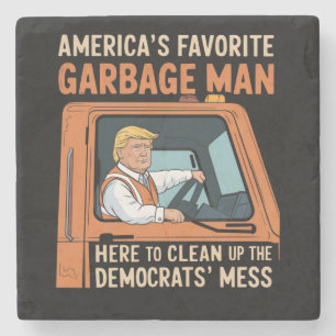 Amerikas Lieblings-Müllmann Trump 45 47 USA Steinuntersetzer