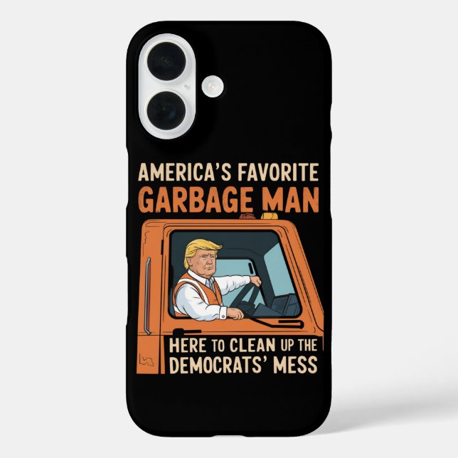 Amerikas Lieblingsgarbage Man Trump 45 47 USA iPhone 16 Hülle (Rückseite)