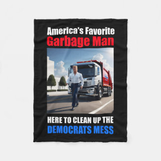 Amerikas Lieblingsgarbyge-Mann hier zum Reinigen Fleecedecke