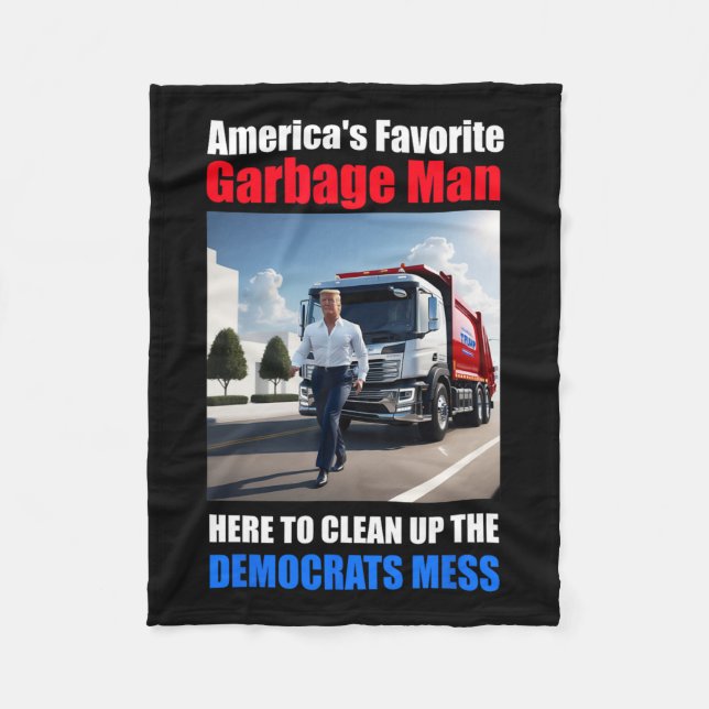 Amerikas Lieblingsgarbyge-Mann hier zum Reinigen Fleecedecke (Vorderseite)