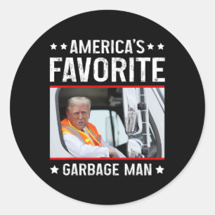 Amerikas Lieblingsgarge Man Funny Trump Garge Tru Runder Aufkleber