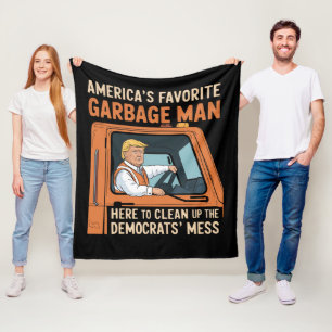 Amerikas Lieblingsmüllmann Trump 45 47 USA Fleecedecke