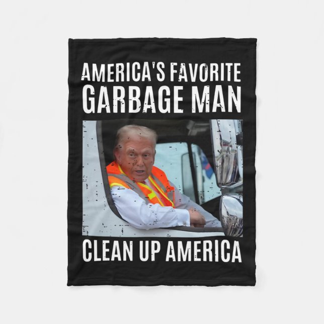 Amerikas liebster Gargenmann säubert Amerika. Fleecedecke (Vorderseite)