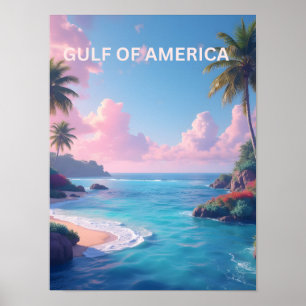 Amerikas Nachrichtenwolf in Pastellfarben Poster