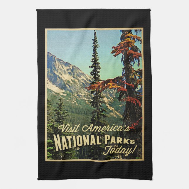 Amerikas Nationalparks Küchentuch (Vertikal)