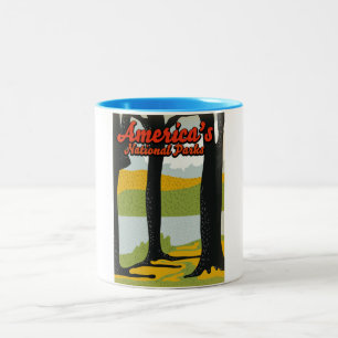 Amerikas Nationalparks Zweifarbige Tasse
