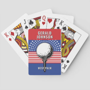 Amerikas Patriotisches Golfdesign Spielkarten