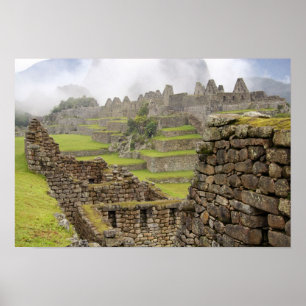 Amerikas, Peru, Machu Picchu. Die antike Poster