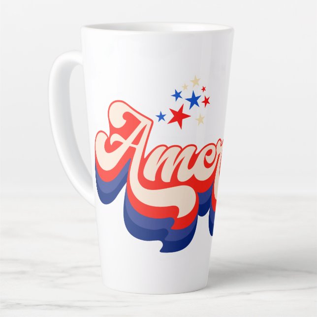 Amerikas Retro Stars Milchtasse (Linke Ecke)