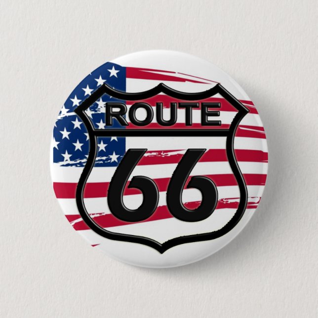 Amerikas Route 66 Button (Vorderseite)