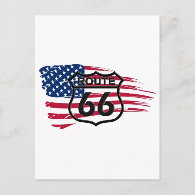 Amerikas Route 66 Postkarte (Vorderseite)
