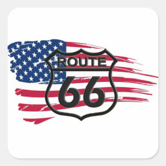 Amerikas Route 66 Quadratischer Aufkleber