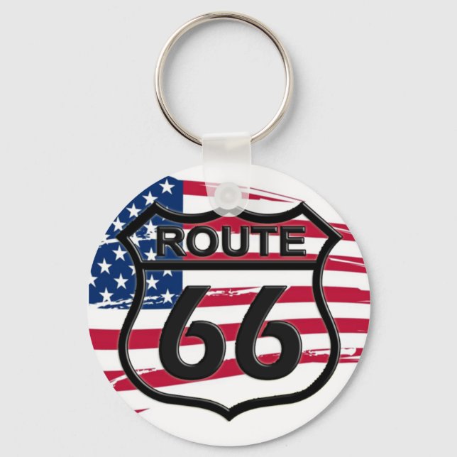 Amerikas Route 66 Schlüsselanhänger (Vorderseite)