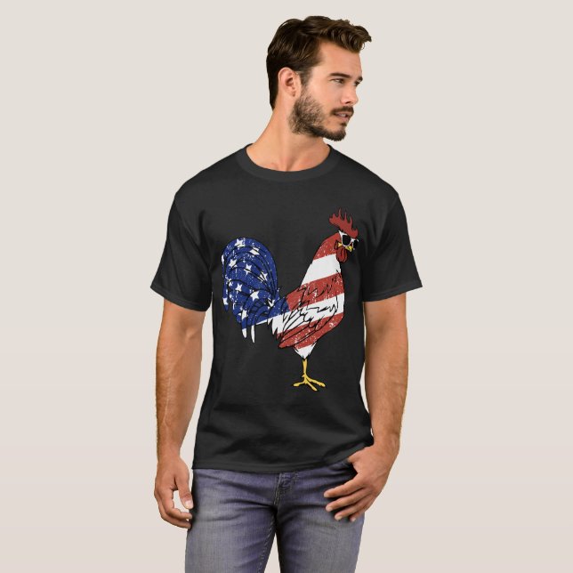 AMERIKAS SCHICKEN T-Shirt (Vorne ganz)