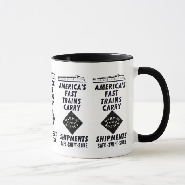 Amerikas Schnellzüge tragen die Eil Eisenbahn Tasse (Rechts)