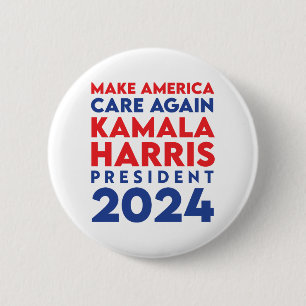 Amerikas Sorge um Harris Präsident 2024 Button