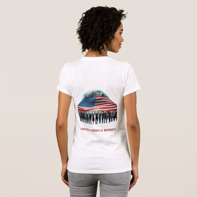 Amerikas starke Schlangen T-Shirt (Schwarz voll)