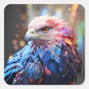 Amerikas Traum - Fantastischer Adler Quadratischer Aufkleber