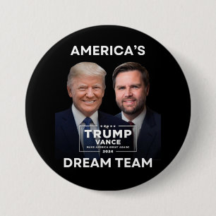 Amerikas Traumteam 2024 Trump - politischer Knopf Button