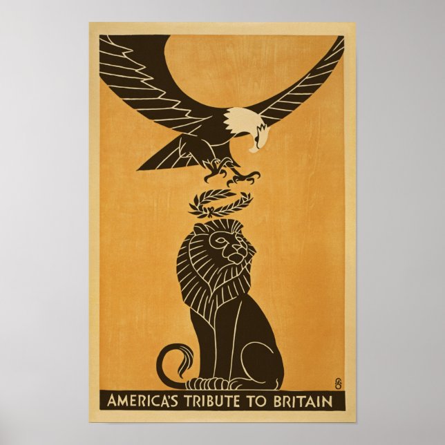 Amerikas Tribut an Großbritannien Großbritannien,  Poster (Vorne)