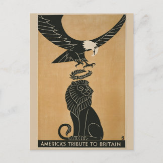 Amerikas Tribut an Großbritannien im Ersten Weltkr Postkarte