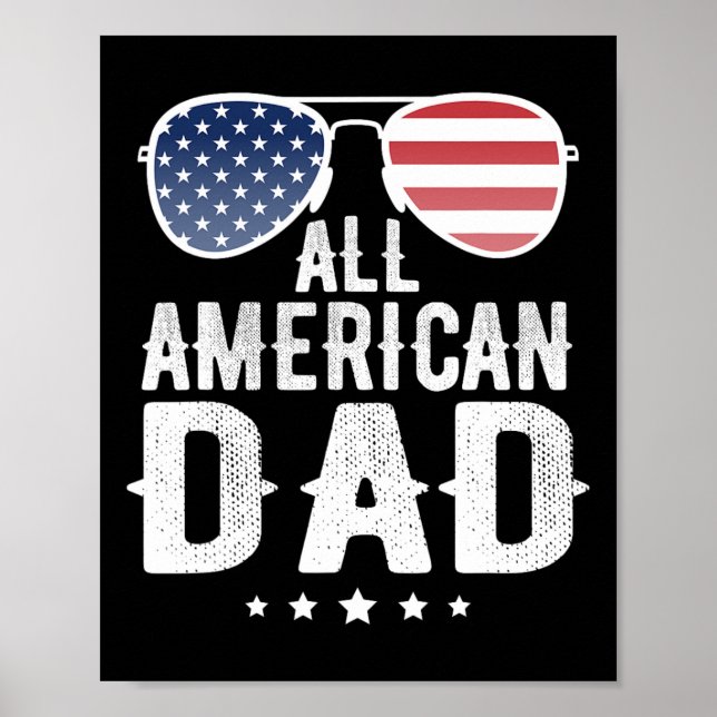 Amerikas Vater 4. Juli Patriotische Stolz Poster (Vorne)