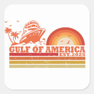 Amerikas Vintager amerikanischer Patriotismus im G Quadratischer Aufkleber