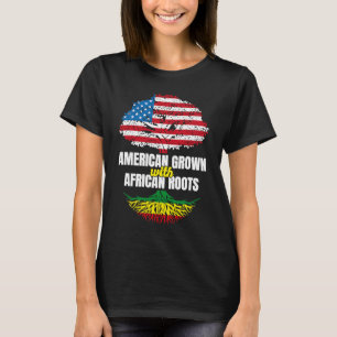 Amerikas Wachstum mit afrikanischer Wurzel schwarz T-Shirt