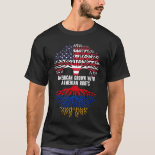 Amerikas Wachstum mit armenischer Roots USA-Flagge T-Shirt