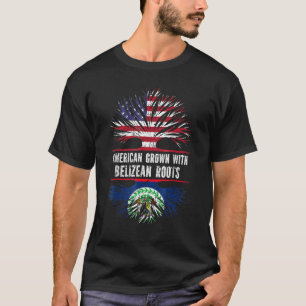 Amerikas Wachstum mit belizischen Wurzeln US-Flagg T-Shirt