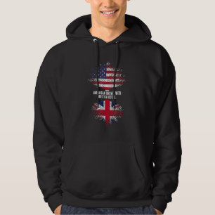 Amerikas Wachstum mit der britischen Flagge der US Hoodie