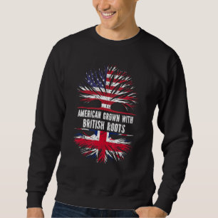 Amerikas Wachstum mit der britischen Flagge der US Sweatshirt