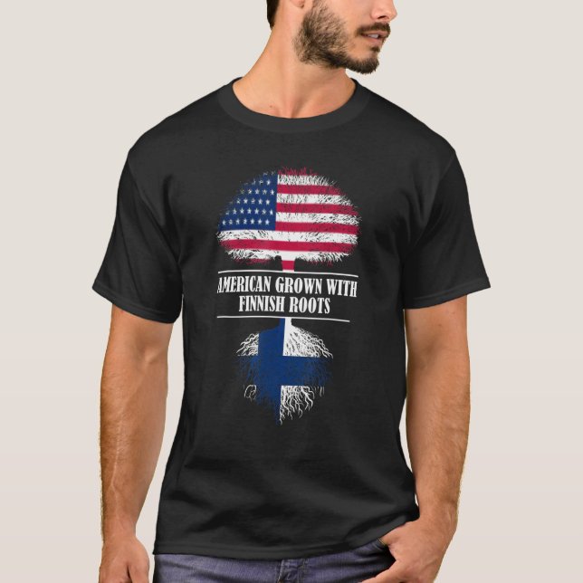 Amerikas Wachstum mit finnischer Wurzel Finnland F T-Shirt (Vorderseite)