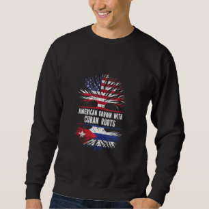 Amerikas Wachstum mit kubanischen Wurzeln US-Flagg Sweatshirt