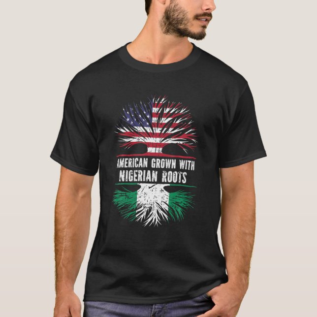 Amerikas Wachstum mit nigerianischen Wurzeln USA F T-Shirt (Vorderseite)
