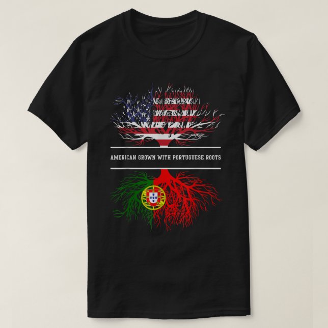 Amerikas Wachstum mit portugiesischem Roots Portug T-Shirt (Design vorne)