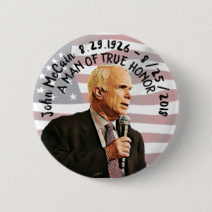 Amerikas wahrer Held John McCain Gedenkstätte Button