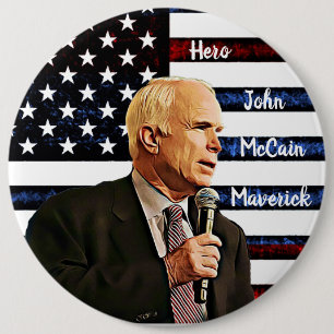 Amerikas wahrer Held John McCain Gedenkstätte Button