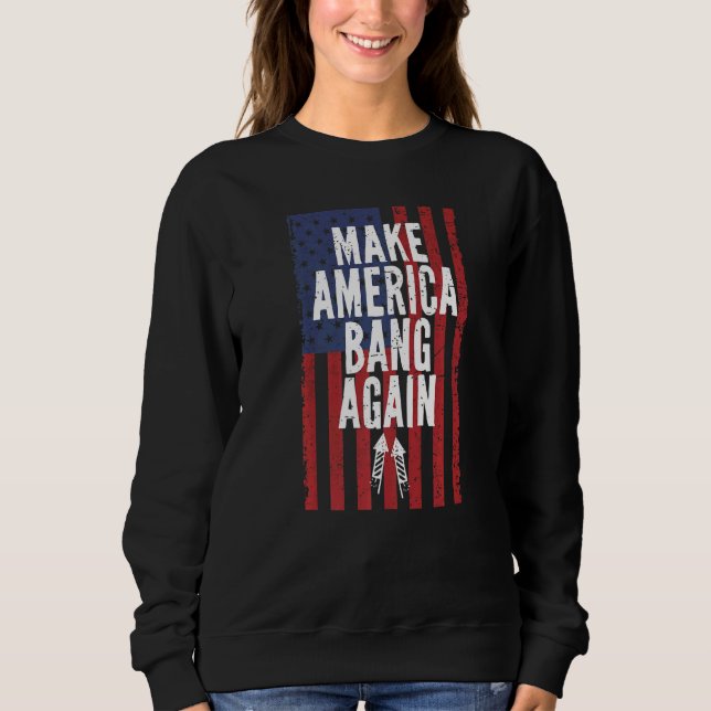Amerikas Wiederknall am 4. Juli zum Feuerkracker m Sweatshirt (Vorderseite)