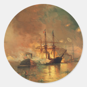 Amerikas Zivile Kriegsgefangennahme in New Orleans Runder Aufkleber