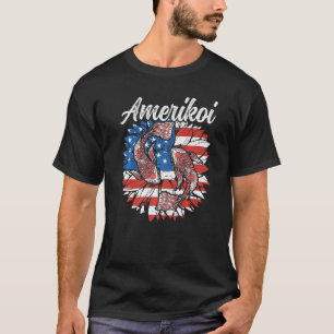 Amerikoi Japanischer Koi Karpfen Nishikigoi Fisch T-Shirt