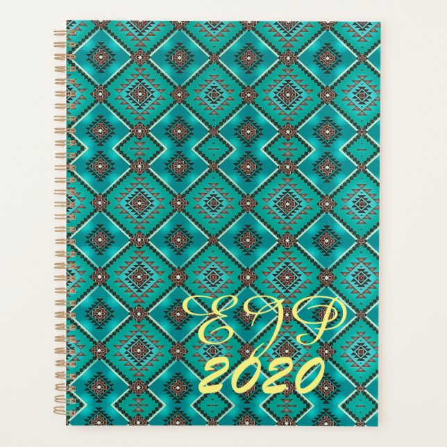 Amérindien, Motif Turquoise/Diamond (Devant)