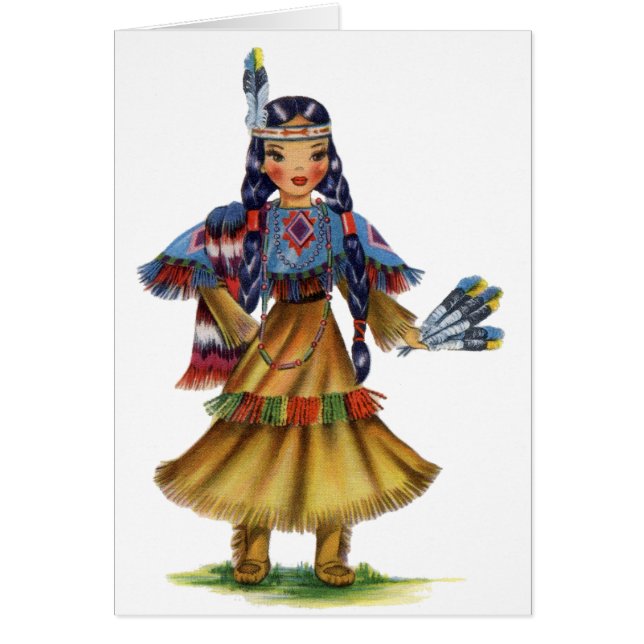 Amérindien vintage en tenue traditionnelle (Devant)